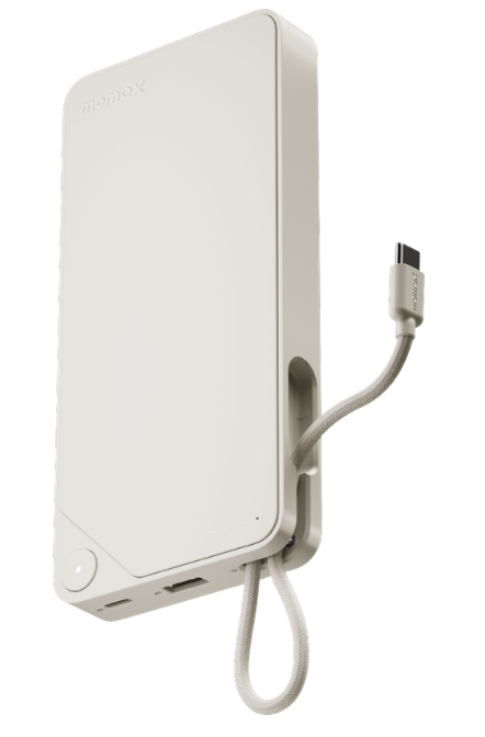 MOMAX 1-POWER X 20000mAh POWER BANK WITH BUILT-IN USB-C CABLE