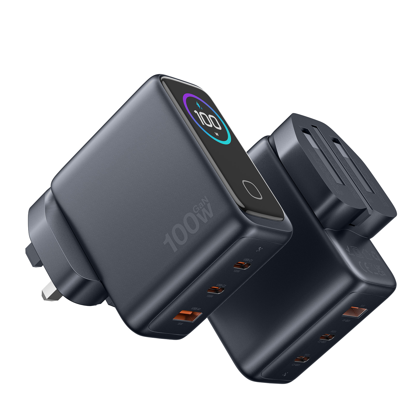 AMAZINGTHING THUNDER PRO GAN 100W CHARGER VIZ BLACK