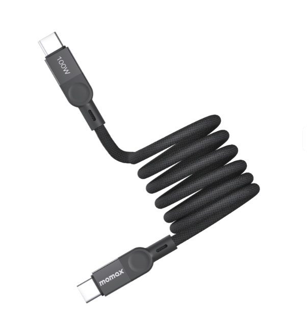 MOMAX ELITE MAG LINK 100W USB-C TO USB-C MAGNETIC CABLE 2M