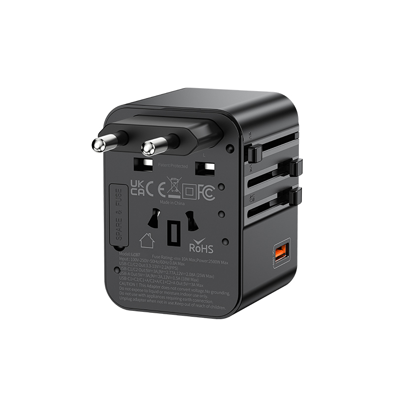 LANEX TRAVEL ADAPTOR BLACK