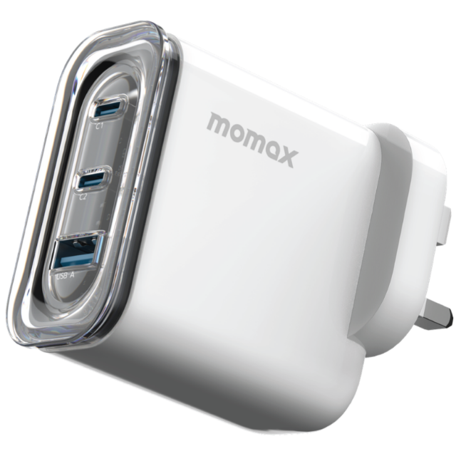 MOMAX 1-CHARGER FLOW PLUS PD 80W 3 PORTS GAN WALL CHARGER