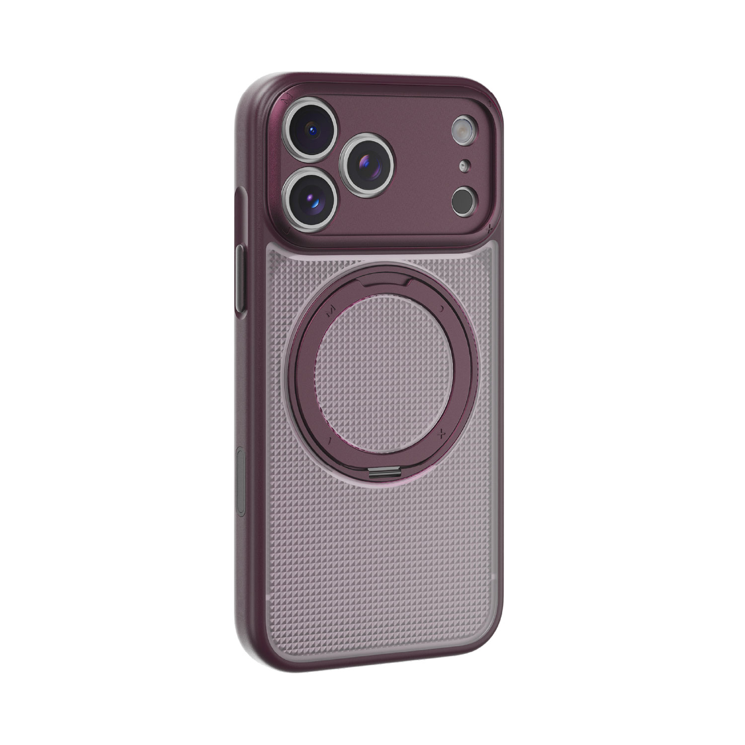 MOMAX SŌMA CRYSTAL MAGNETIC 360° ROLLER CASE IPHONE 18 PRO MAX_DUSKY CHERRY