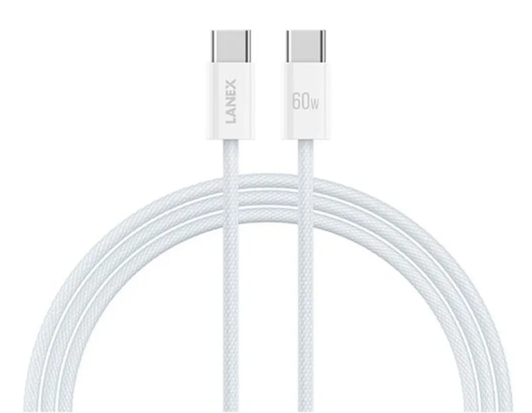 LANEX USB C TO USB C Cable 2M WHITE 