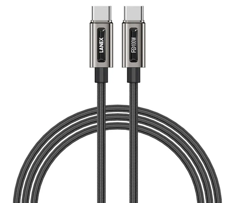 LANEX USB C TO C CABLE 1.5M BLACK