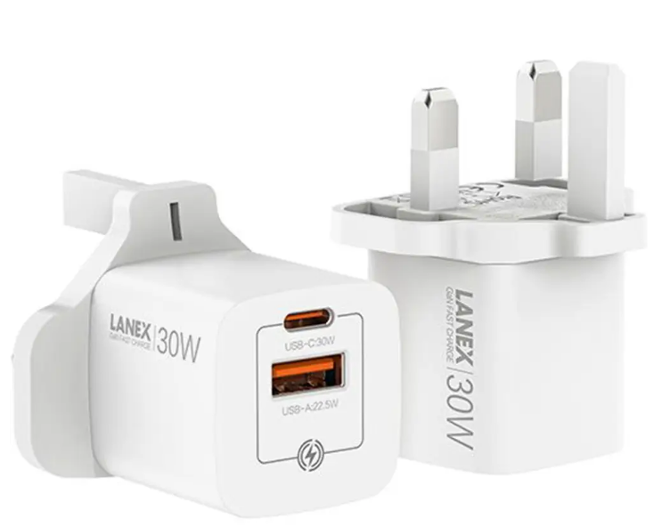 LANEX GAN FAST CHARGER 30W WHITE