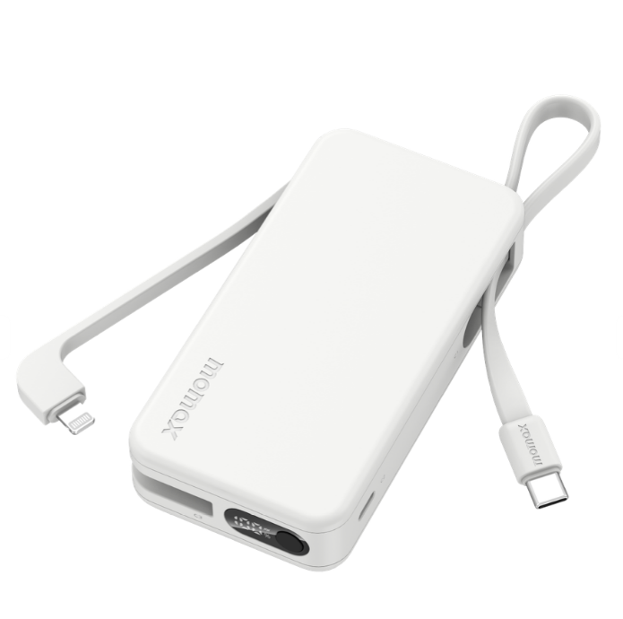 MOMAX 1-POWER VITAL+ 10000mAh POWER BANK WITH BUILT IN USB-C & LIGHTNING CABLE